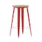 Flash Furniture 23.75 RD Bar Top Table Brown Poly Top/Red Frame JJ-T14623H-60-BRRD-GG - alternate 9